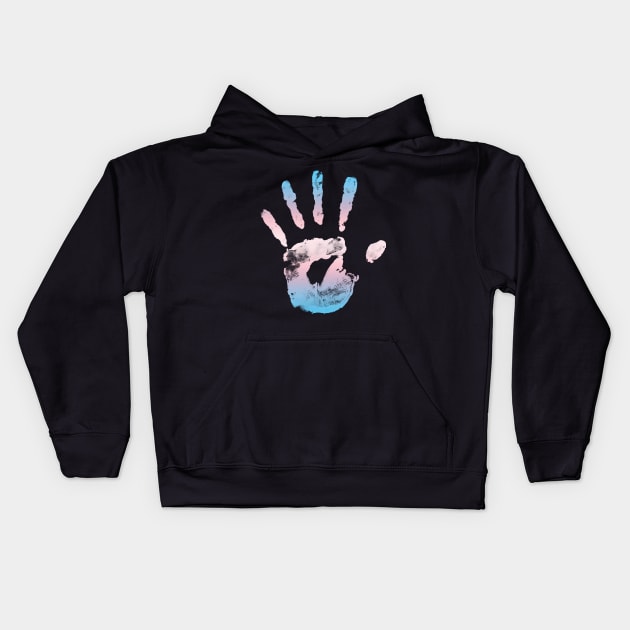 Trans Handprint Kids Hoodie by Ryot